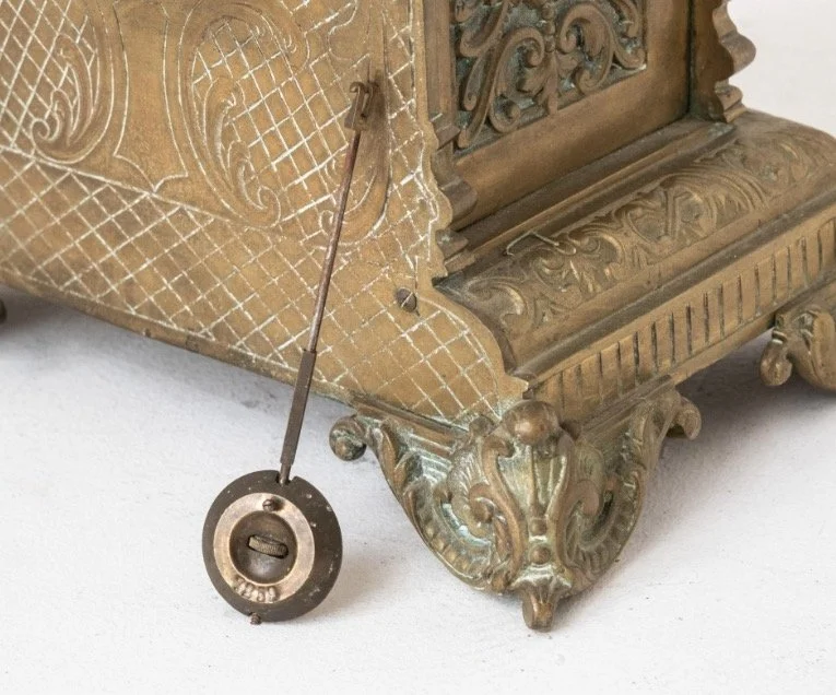アンティーク ジャボ 1900年頃 Japy Freres Bronze Mantel Clock, 19th to 20th Century — COLLECTive